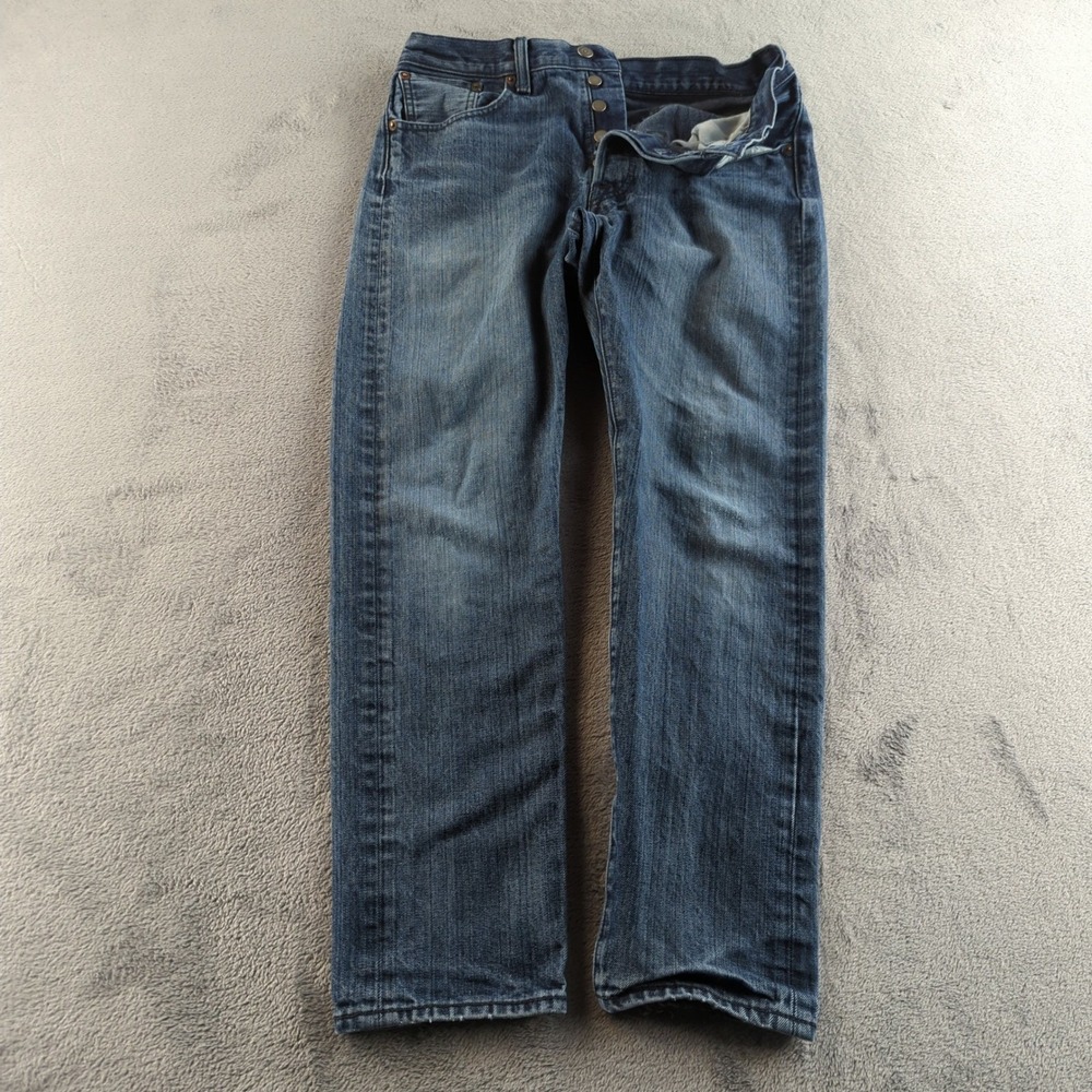 Levis Jeans Mens‎ 30x28* Blue Faded Straight Button Fly Denim Cotton Pants